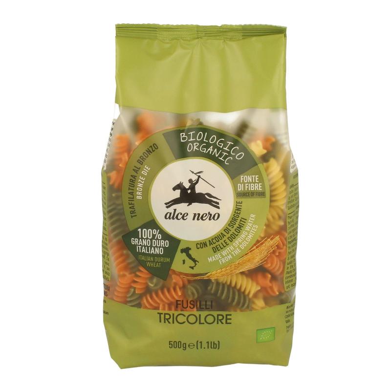 ALCE NERO Spiralen Tricolore Hartweizen hell 500 g