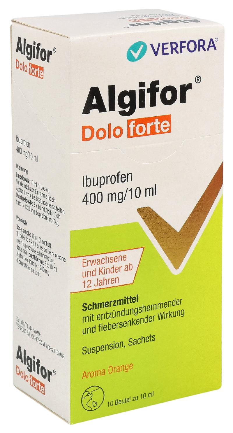 ALGIFOR Dolo forte Susp 400 mg/10ml 10 Stk