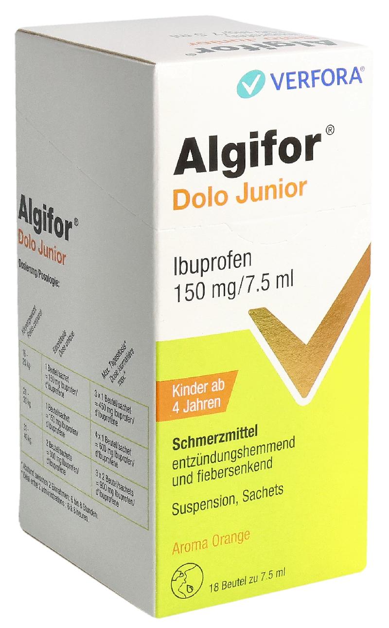 ALGIFOR Dolo Junior 150 mg/7.5ml 18 Btl 7.5 ml