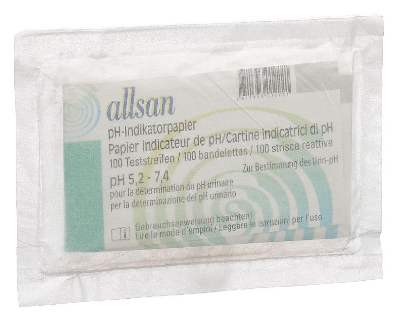 ALLSAN Indikatorpapier pH 5.2-7.4 100 Stk