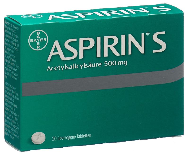 ASPIRIN S Tabl 500 mg 20 Stk