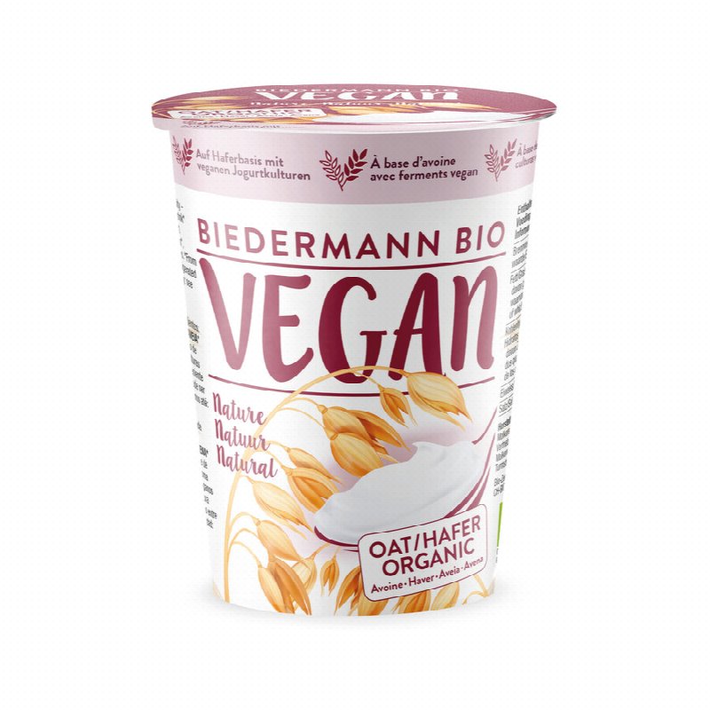 Biedermann JoghurtAlt Hafer Nature 375g Bio vegan