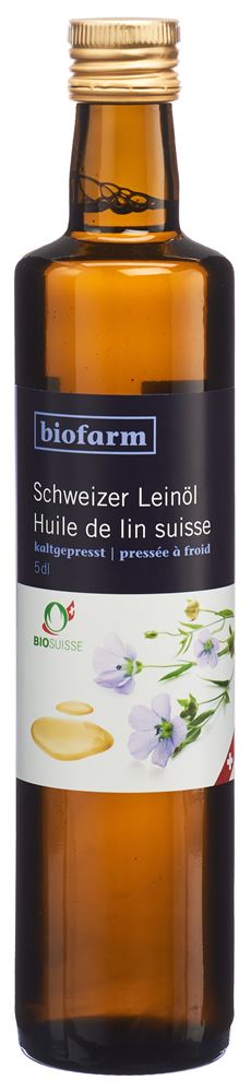 BIOFARM Leinöl CH Knospe Bio Suisse Fl 5 dl