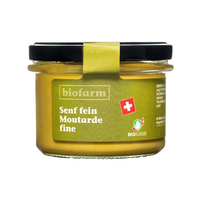BIOFARM Senf fein Knospe CH Glas 200 g