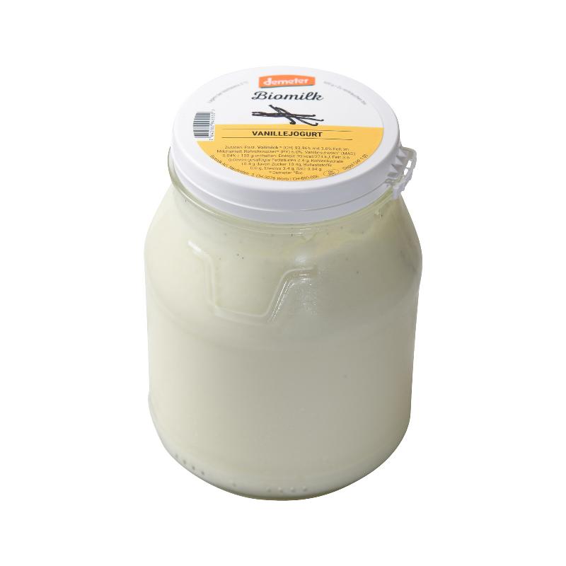 Biomilk Joghurt Vanille Glas Demeter