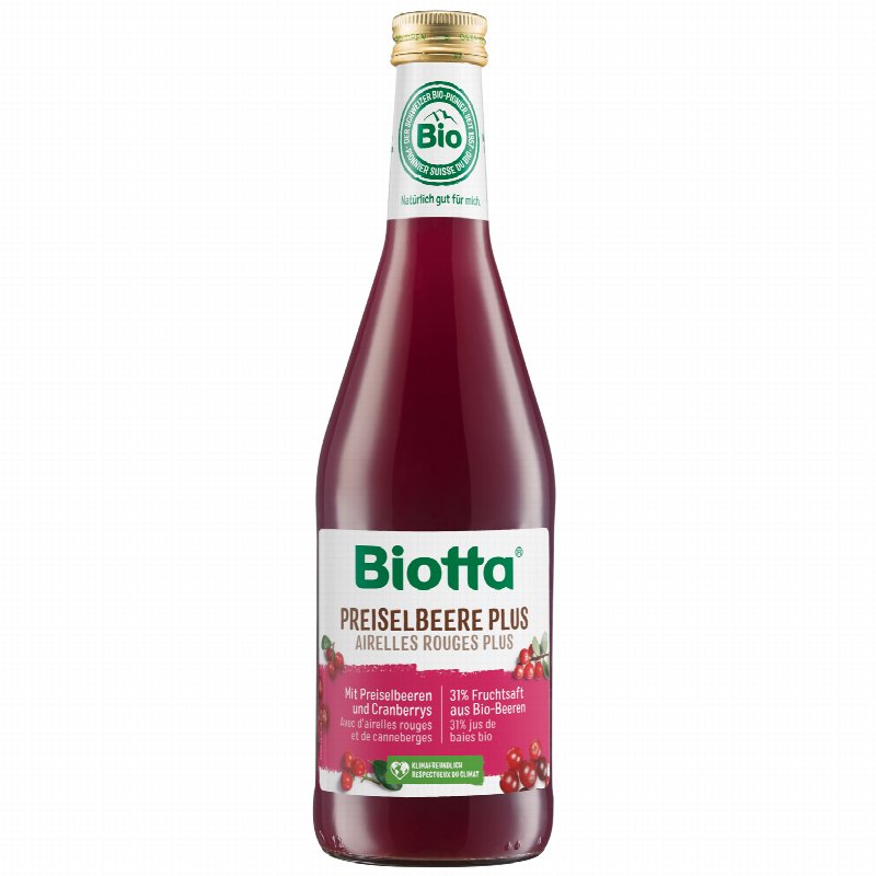 BIOTTA Preiselbeere Plus Fl 5 dl