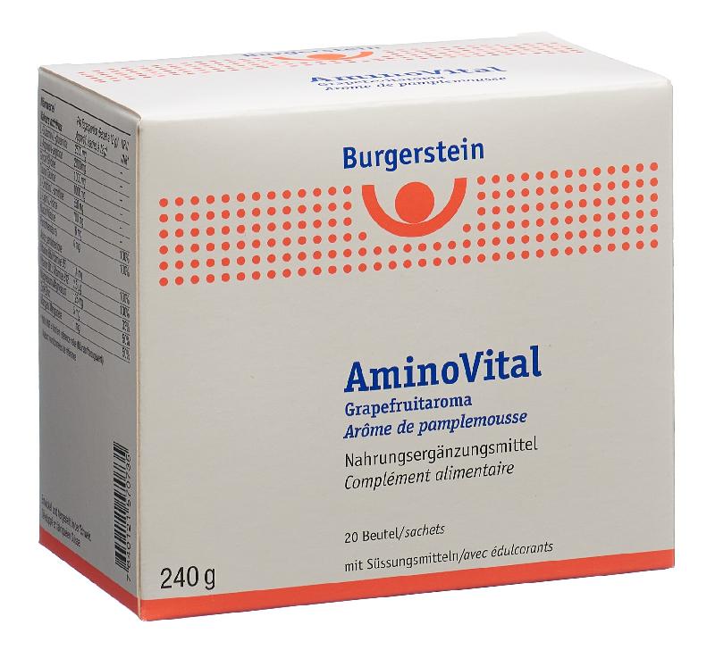 BURGERSTEIN Aminovital Plv Grapefruit 20 Stk