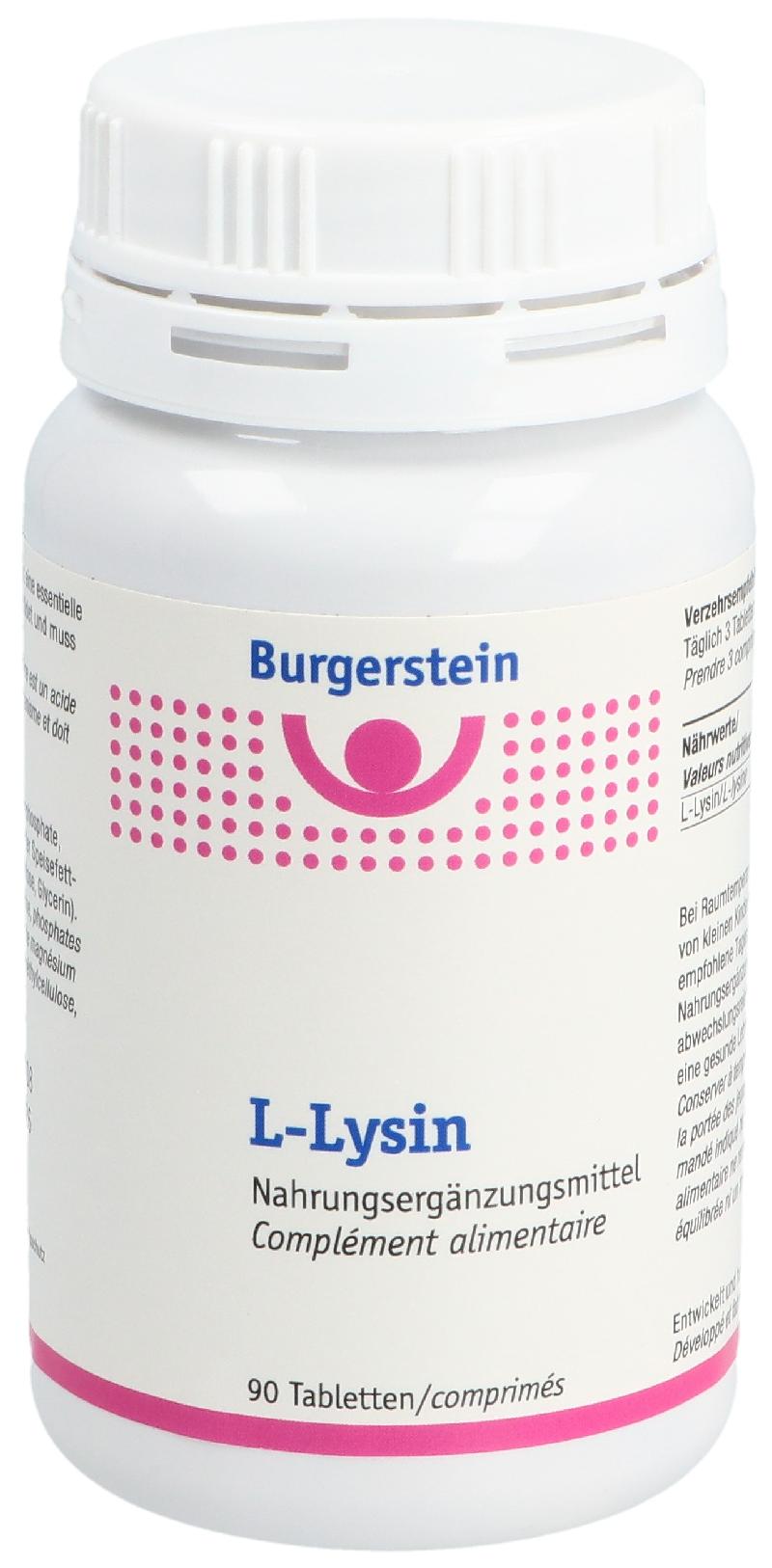 BURGERSTEIN L-Lysin Tabl Ds 90 Stk