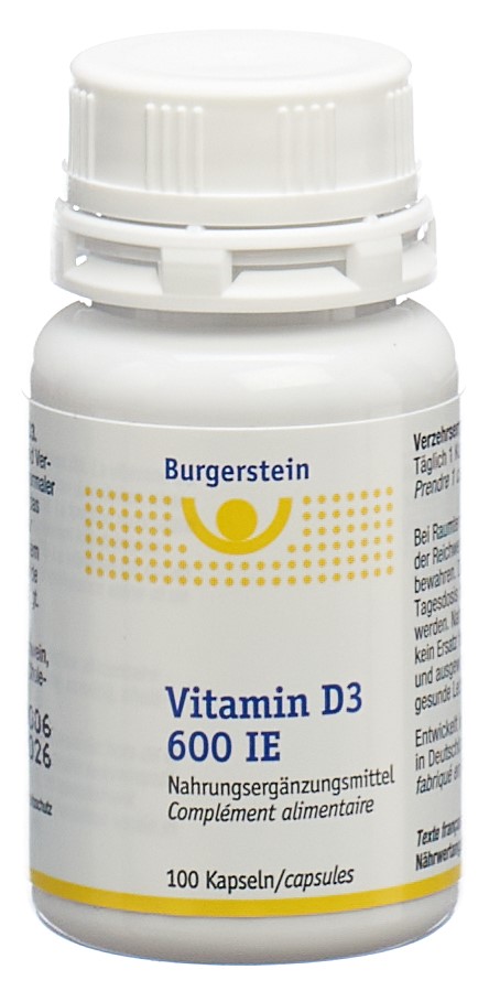 BURGERSTEIN Vitamin D3 Kaps 600 IE 100 Stk