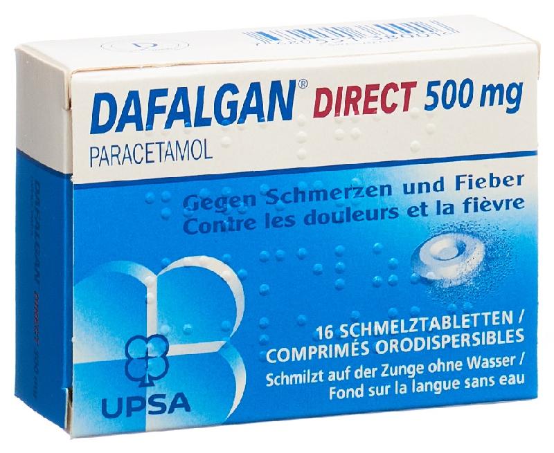DAFALGAN Direct Schmelztabl 500 mg Ds 16 Stk
