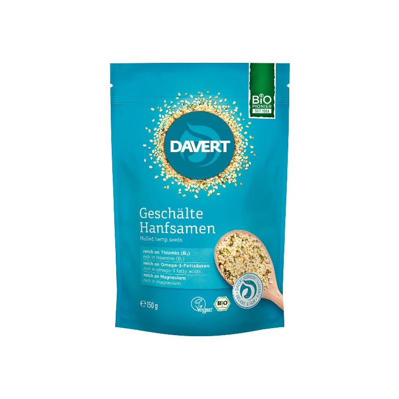 DAVERT Hanfsamen geschält Doypack Bio 150 g