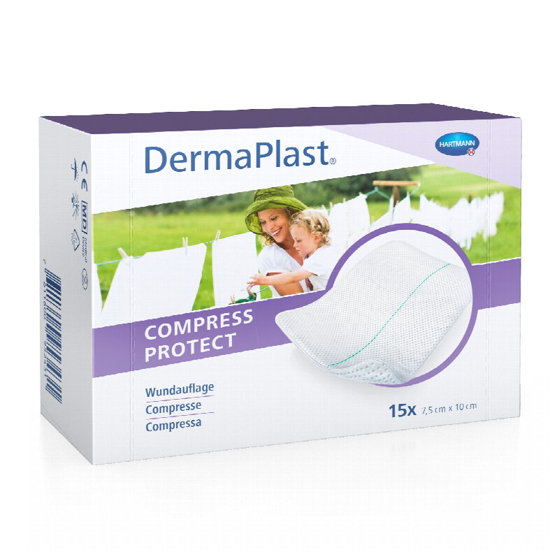 DERMAPLAST Compress Protect 7.5x10cm 15 Stk