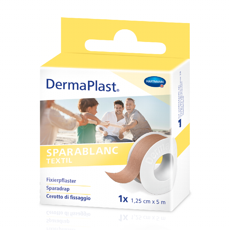 DERMAPLAST Sparablanc Textil 1.25cmx5m hautfarbe