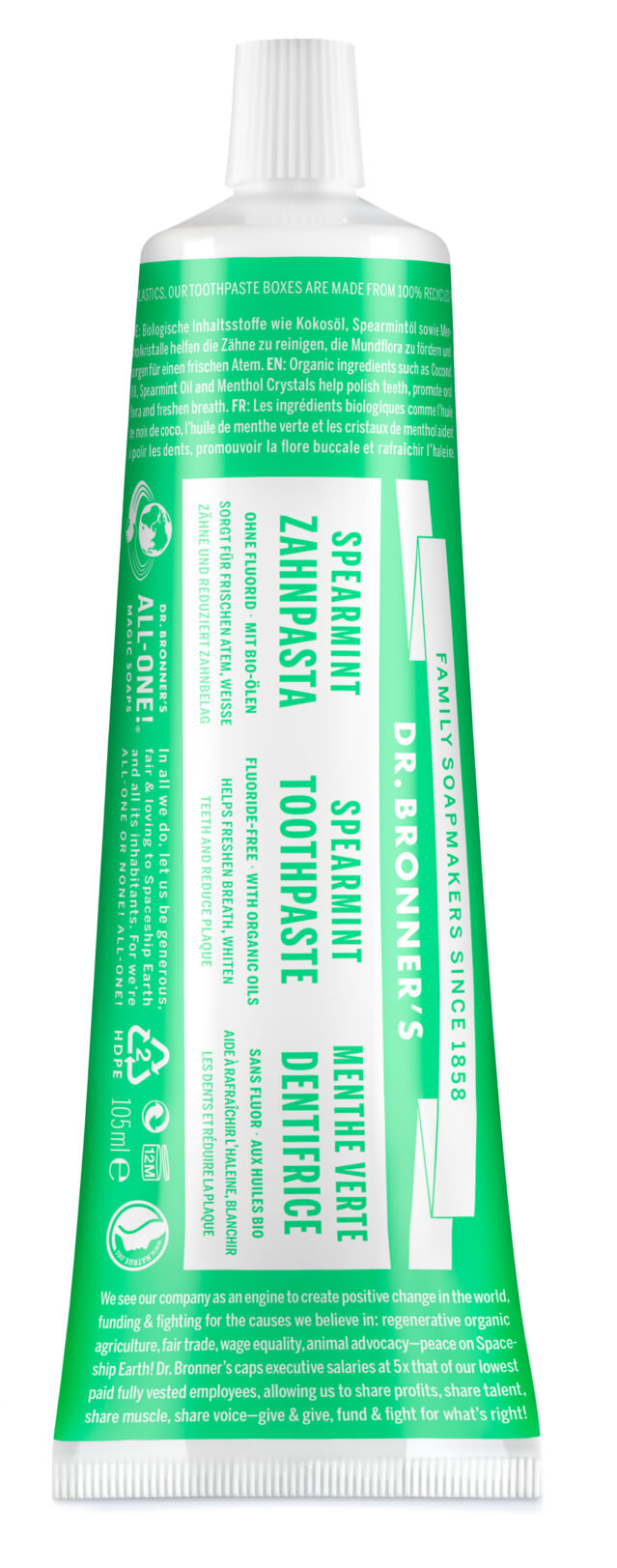 DR. BRONNER'S Spearmint Toothpaste 140 g