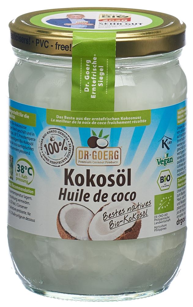 DR. GOERG Kokosöl roh Glas 500 ml