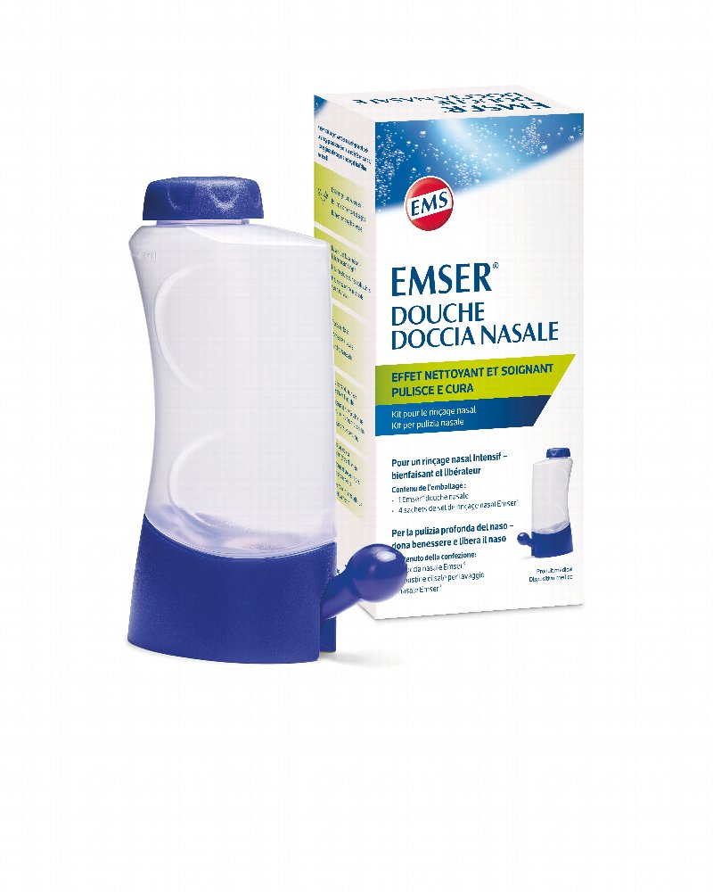 EMSER Nasendusche + 4 Btl Nasenspülsalz