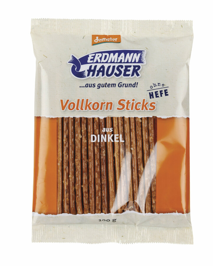 ERDMANNHAUSER Dinkel Vollkorn Sticks Btl 100 g