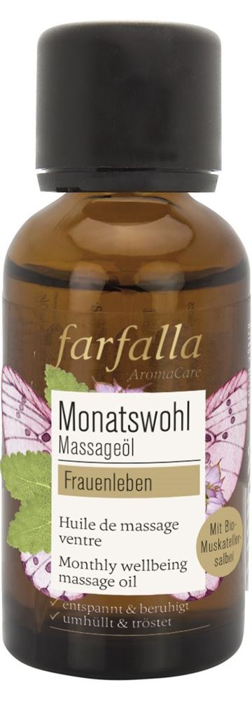 FARFALLA Monat Massageöl Frauen Muskateller 30 ml