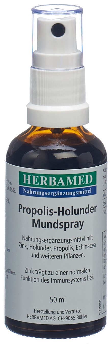 HERBAMED Propolis-Holunder Mundspray 50 ml