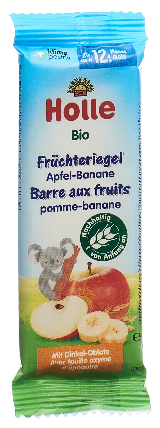 HOLLE Früchte Riegel Apfel Banane Bio 25 g