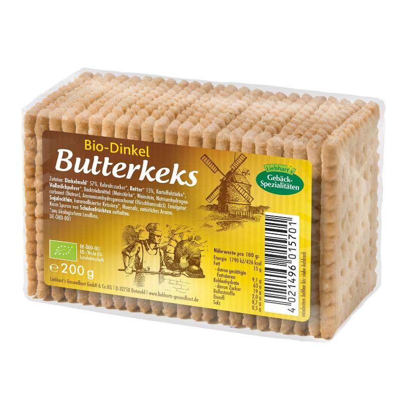 LIEBHARTS Dinkel-Butter-Keks Bio 200 g