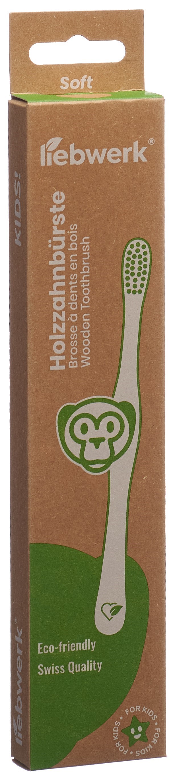 LIEBWERK Holzzahnbürste Kids Monkey