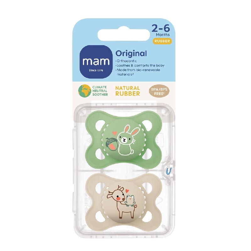 MAM Original Nuggi Kautschuk 0-6m 2 Stk