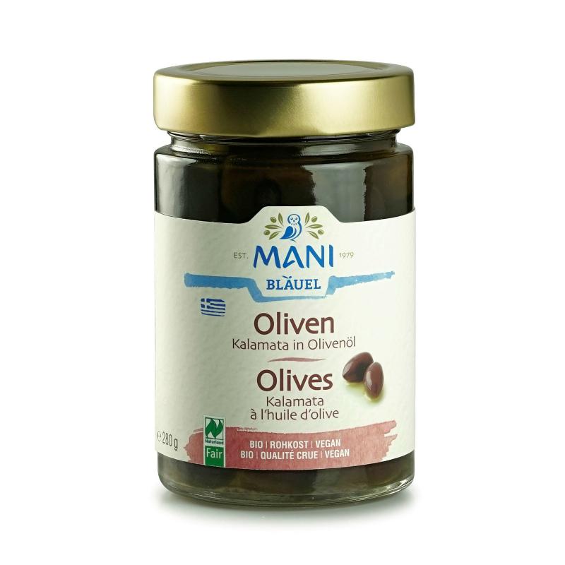 MANI Grüne&Kalamata Oliven Rohkost Nat Bio 280 g