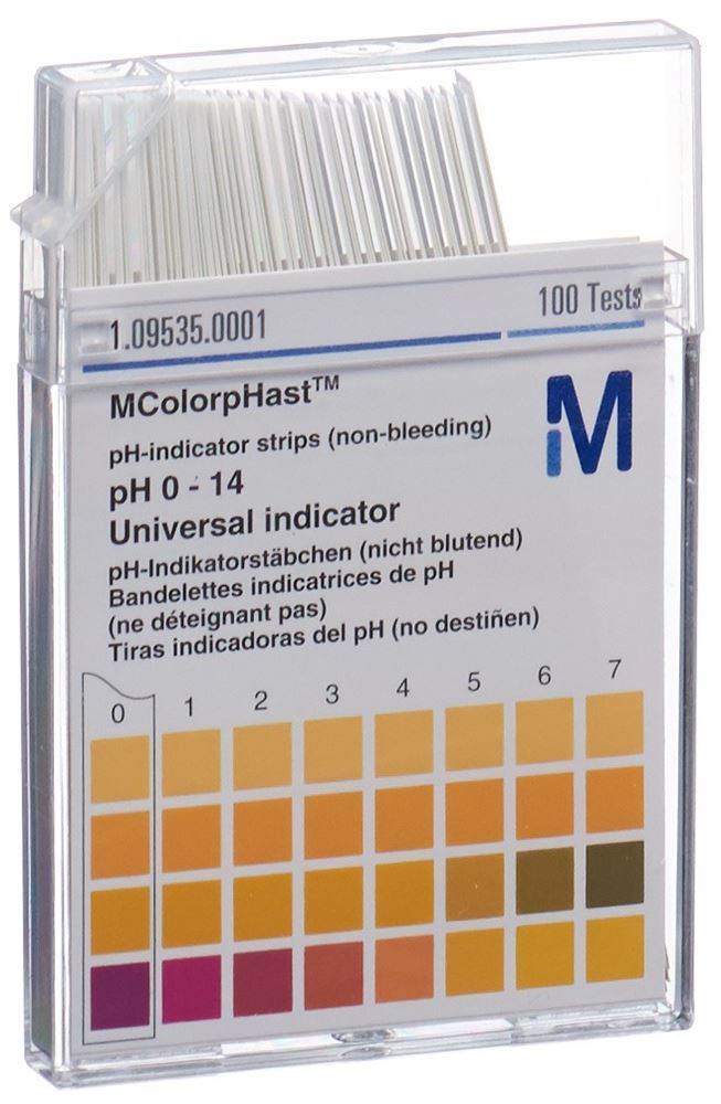 MERCK Indikat Stäbchen pH 0-14 100 Stk