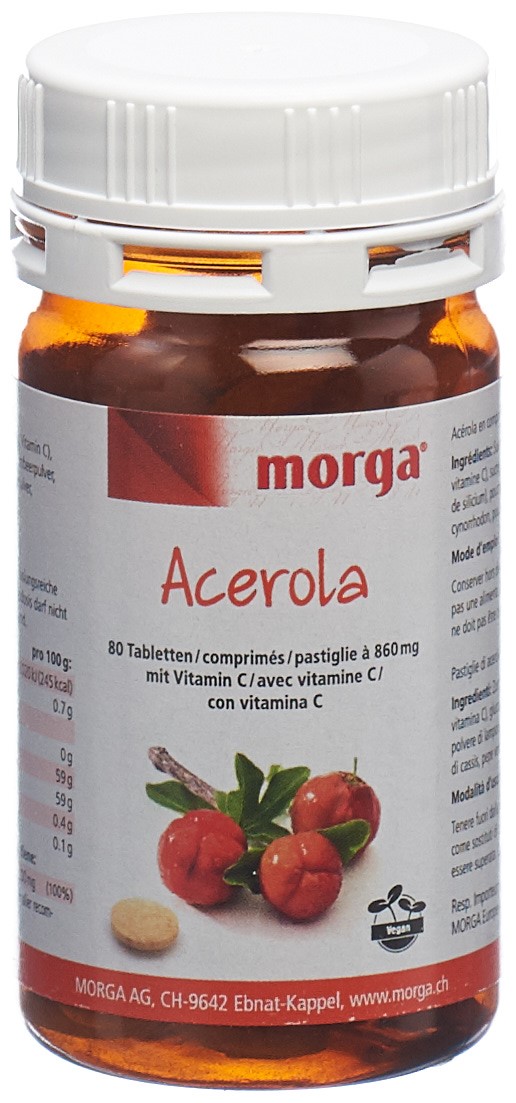 MORGA Acerola Tabl 80 mg Vitamin C 180 Stk