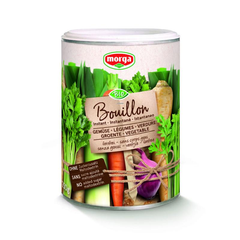 MORGA Gemüse Bouillon fettfrei Bio Ds 250 g