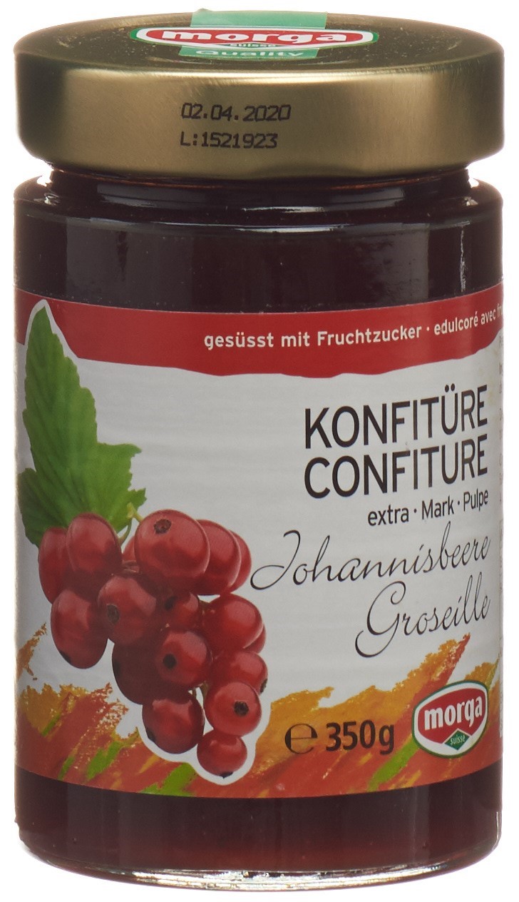 MORGA Konfitüre Johannisbeermark Fruchtz 350 g