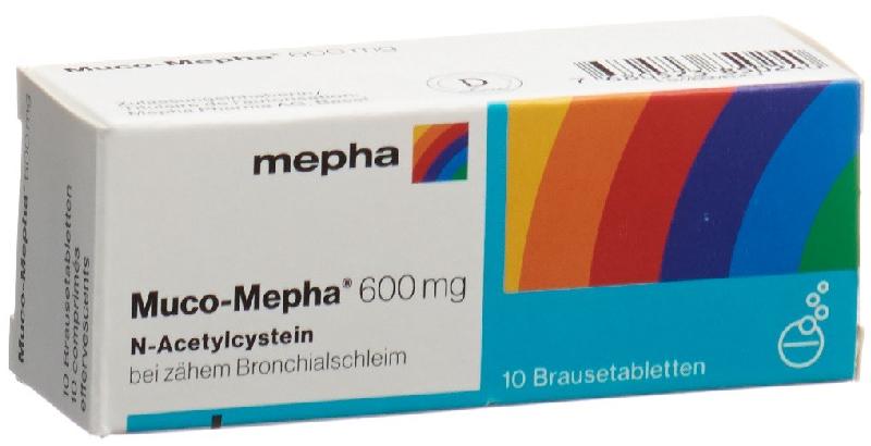 MUCO Mepha Brausetabl 600 mg Ds 10 Stk
