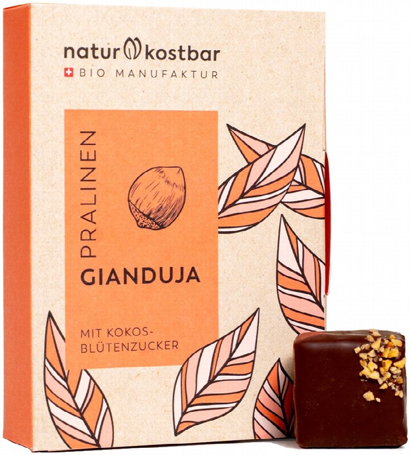 Naturkostbar Pralines Gianduja 88g Bio vegan