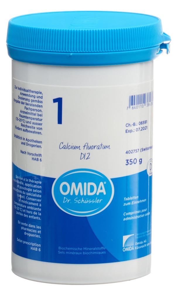 OMIDA SCHÜSSLER Nr1 Cal fluor Tabl D 12 Ds 350 g