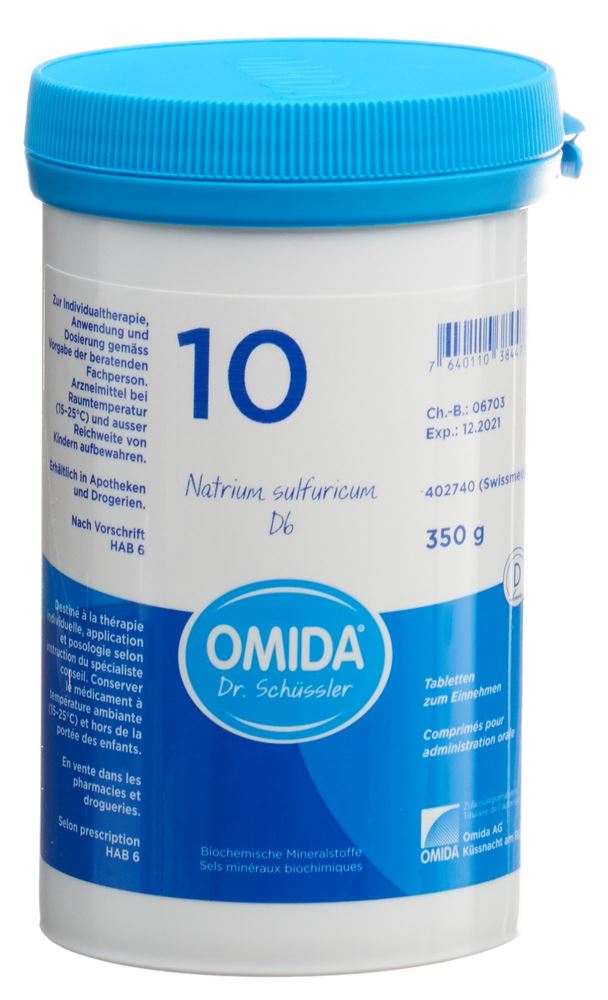 OMIDA SCHÜSSLER Nr10 Nat sulf Tabl D 6 Ds 350 g