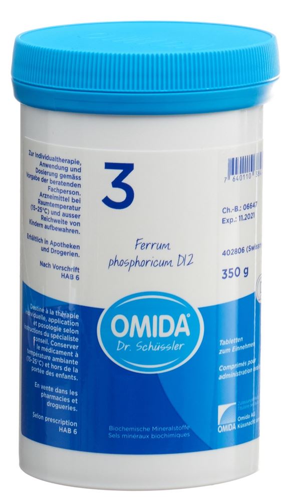 OMIDA SCHÜSSLER Nr3 Ferr phos Tabl D 12 Ds 350 g