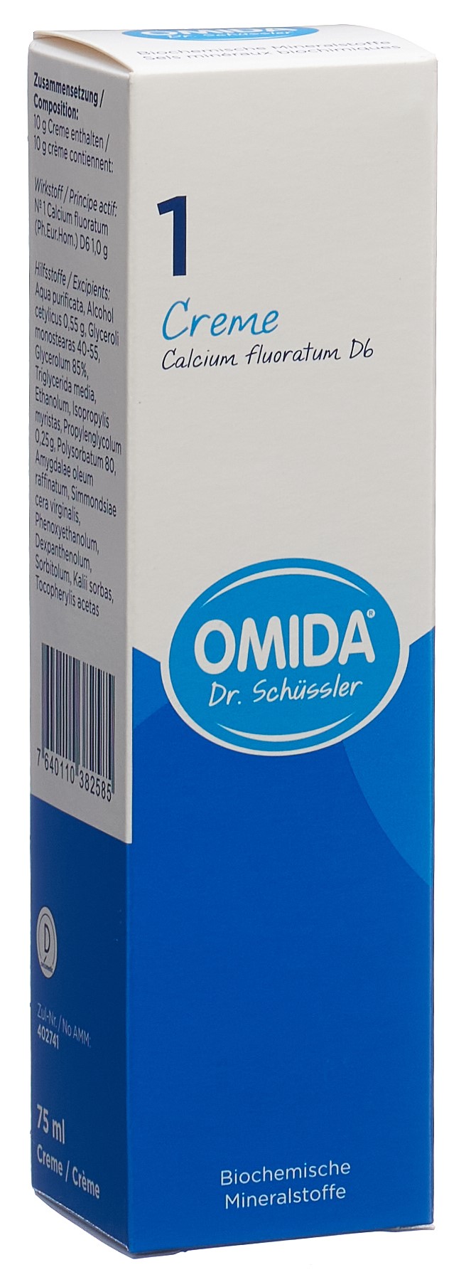 OMIDA SCHÜSSLER Nr1 Cal fluor Creme D 6 Tb 75 ml