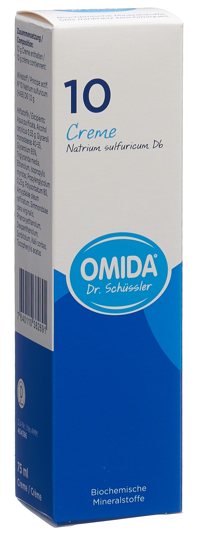 OMIDA SCHÜSSLER Nr10 Nat sulf Creme D 6 Tb 75 ml