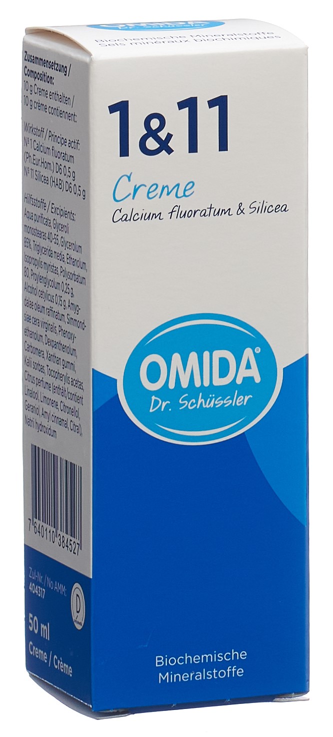 OMIDA SCHÜSSLER Nr1&11 Cal fluor&Silic Cre 125 ml