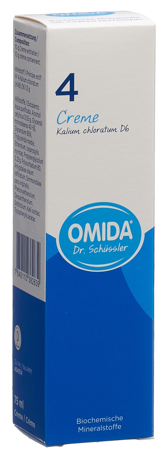 OMIDA SCHÜSSLER Nr4 Kal chlor Creme D 6 Tb 75 ml
