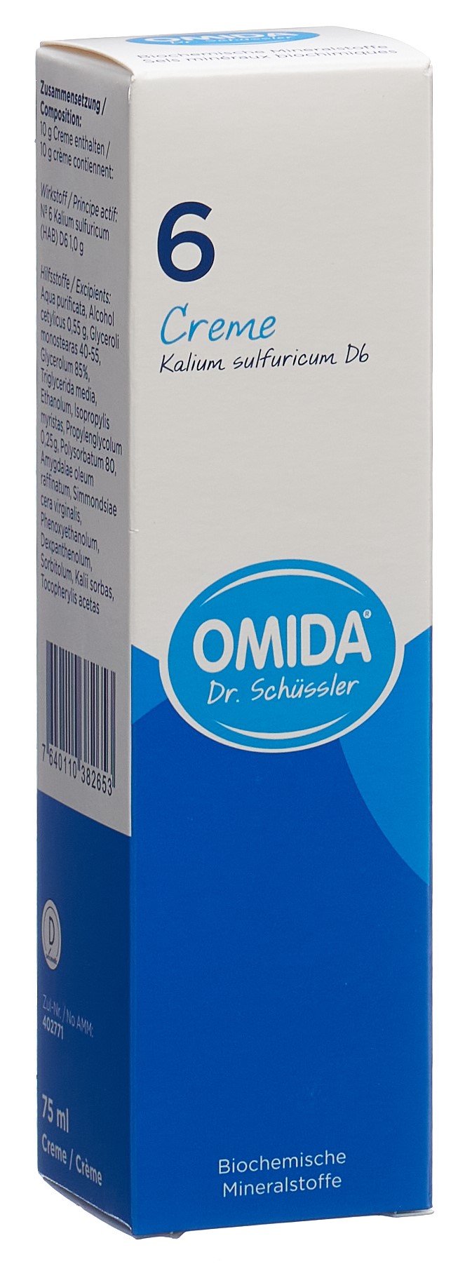 OMIDA SCHÜSSLER Nr6 Kal sulf Creme D 6 Tb 75 ml