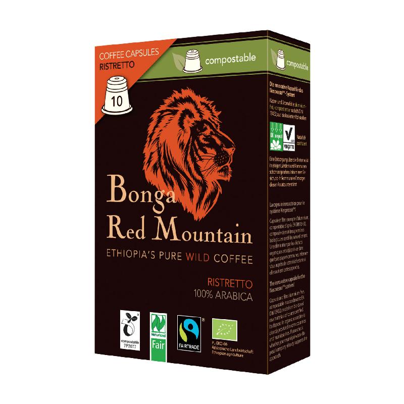 ORIG FOOD Bonga Red Mountain Kaps Ristr 10 Stk