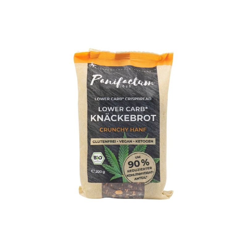 PANIFACTUM Lowcarb Knäcke Hanf  Curry Bio gf 200 g
