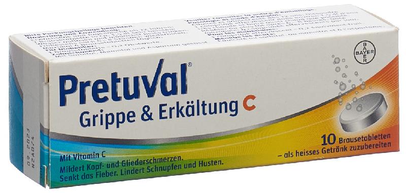 PRETUVAL Grippe und Erkältung C Brausetabl 20 Stk