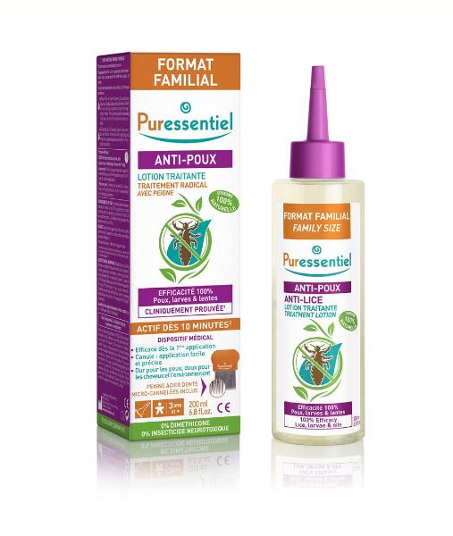 PURESSENTIEL Anti-Läuse Lotion mit Kamm 200 ml