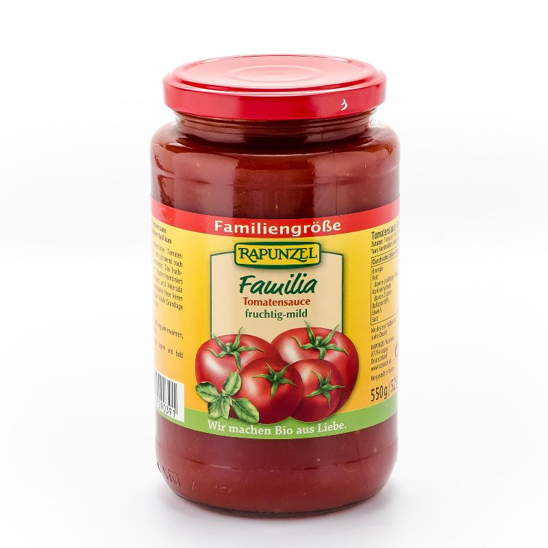 RAPUNZEL Sauce Tomaten Familia Glas 550 g