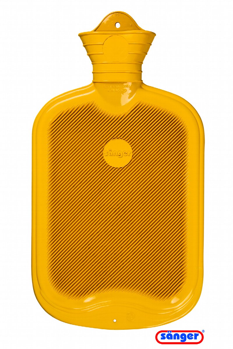 SÄNGER Wärmflasche Naturkau Lamel 2l 1seitig gelb