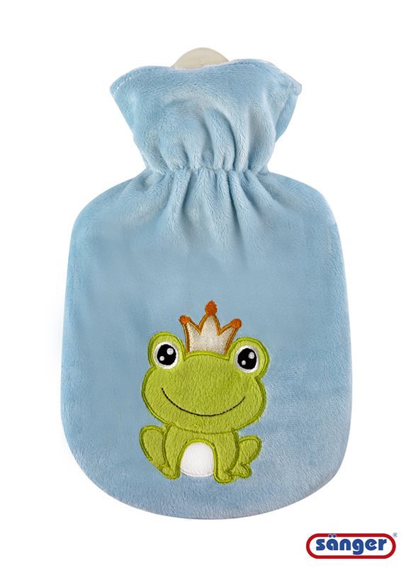 SÄNGER Wärmflasche Naturkau Velourb 0.8l Froschkön