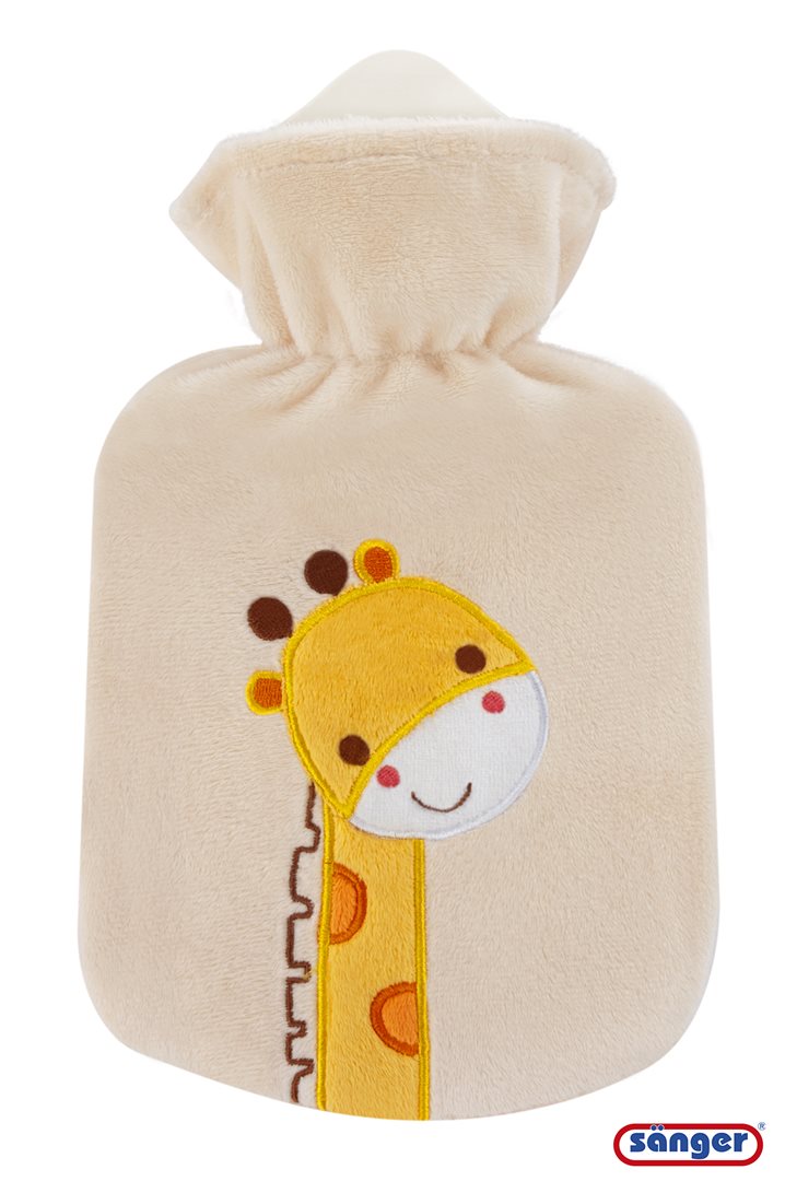 SÄNGER Wärmflasche Velourbezug 0.8l Giraffe